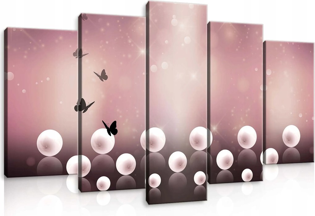 Vászonkép 100x60 Finomság Könnyűség Álom Nyugalom Harmónia Rózsaszín Szürke