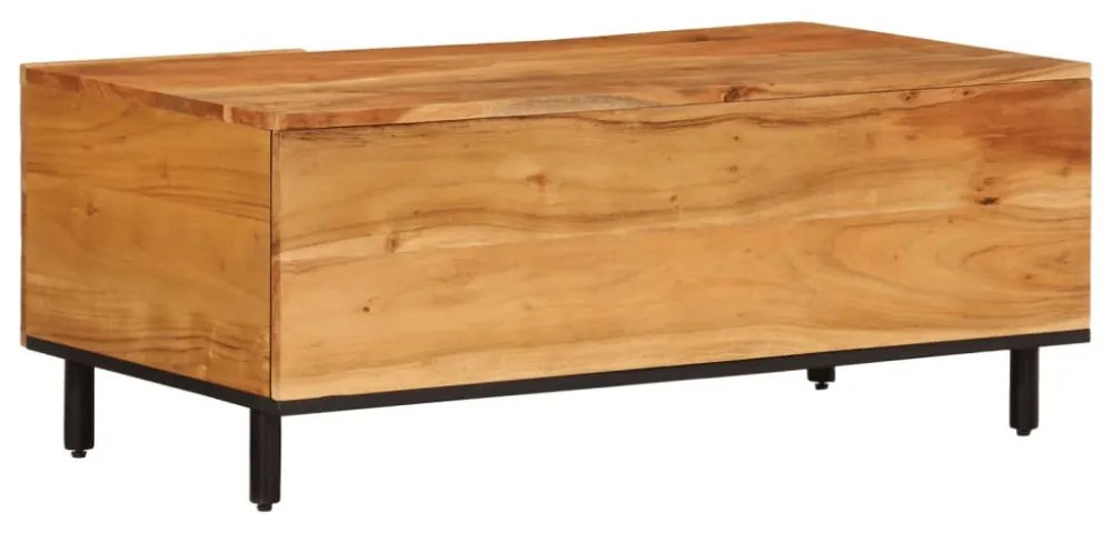 tömör akácfa dohányzóasztal 100 x 54 x 40 cm