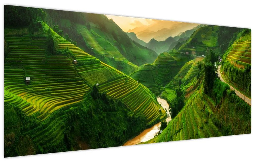 Kép - Mu Cang Chai rizsteraszok (120x50 cm)