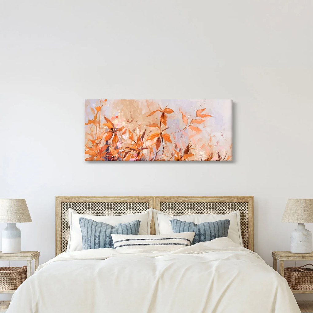 Kép - Festett virágok (120x50 cm)