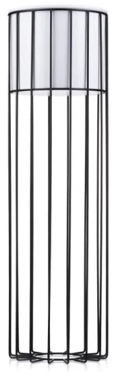 Fém virágcserép LOFT 70x20 cm fekete/fehér