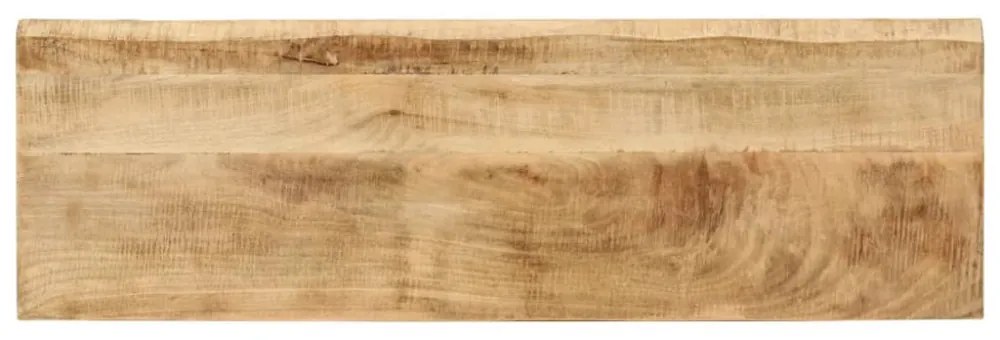 tömör mangófa konzolasztal természetes éllel 105 x 33 x 76 cm