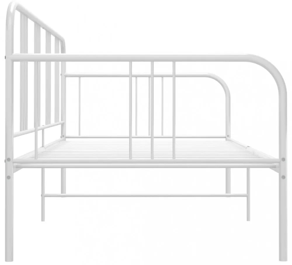 fehér fém kanapéágy-keret 90 x 200 cm