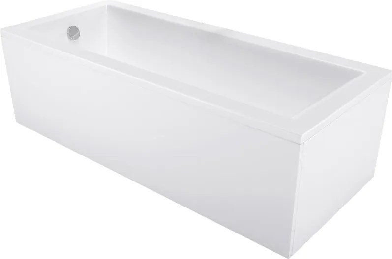 Mexen Cubik Téglalap alakú 120 x 70 cm-es kád borítással, fehér - 55031207000X