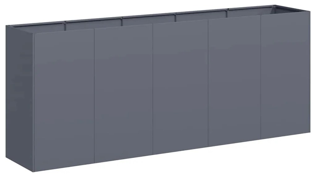 vidaXL növénytartó antracitszürke 200x40x80 cm hidegen hengerelt acél