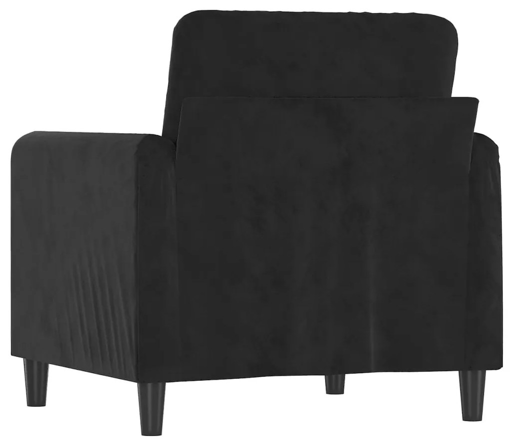 vidaXL fekete bársony kanapéfotel 60 cm