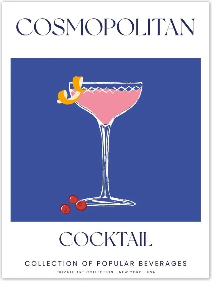 Poszterek 30x40 Ital Cosmopolitan Alkoholos koktél