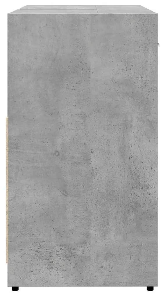 Fürdőszoba mosdószekrény beton szürke 60x33x60 cm Gépelt fa