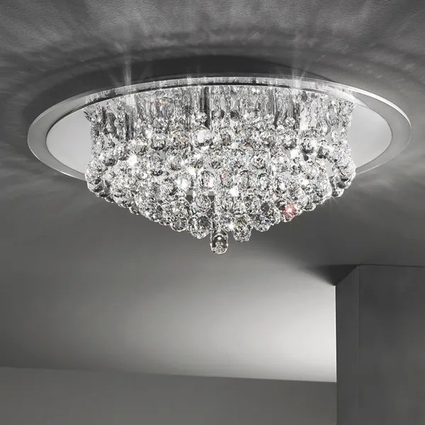 Orion DLU 2378/9/62-Kristály mennyezeti lámpa GLORIA 9xG9/40W/230V átm. 62 cm króm