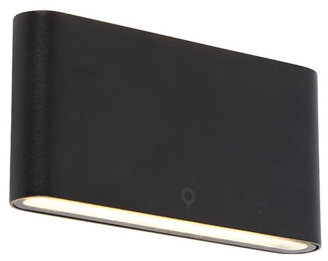 Modern kültéri fali lámpa fekete 17,5 cm-es LED IP65 - Batt