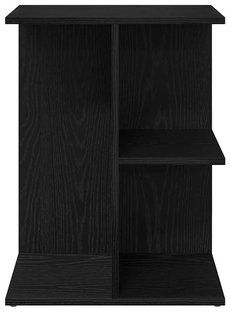 éjjeliszekrények 2 db fekete tölgy 46,5x29x61 cm gépelt fa