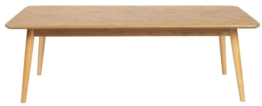 Natúr színű dohányzóasztal tölgyfa dekoros asztallappal 60x120 cm Fabio – White Label