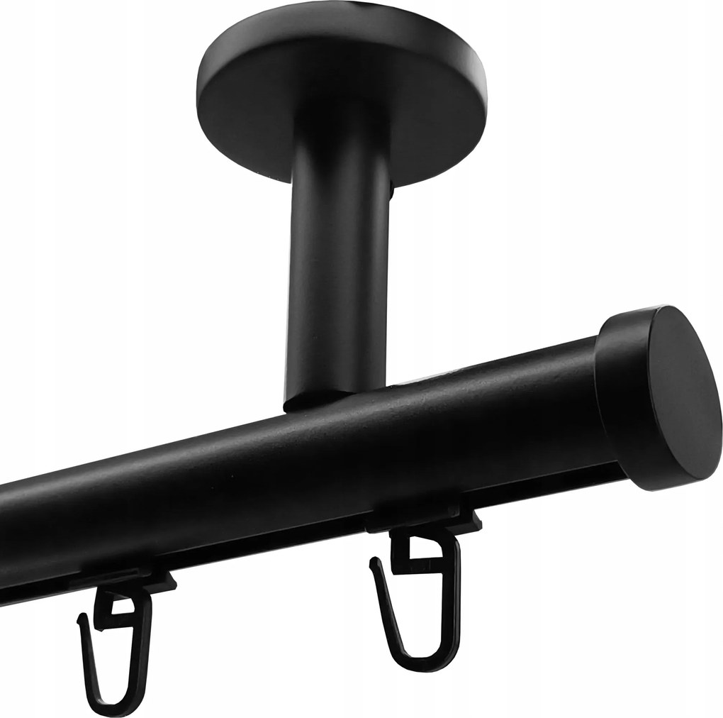 Mennyezeti Sínkarnis Alumínium 20mm Fekete Matt 200cm biztosítótű