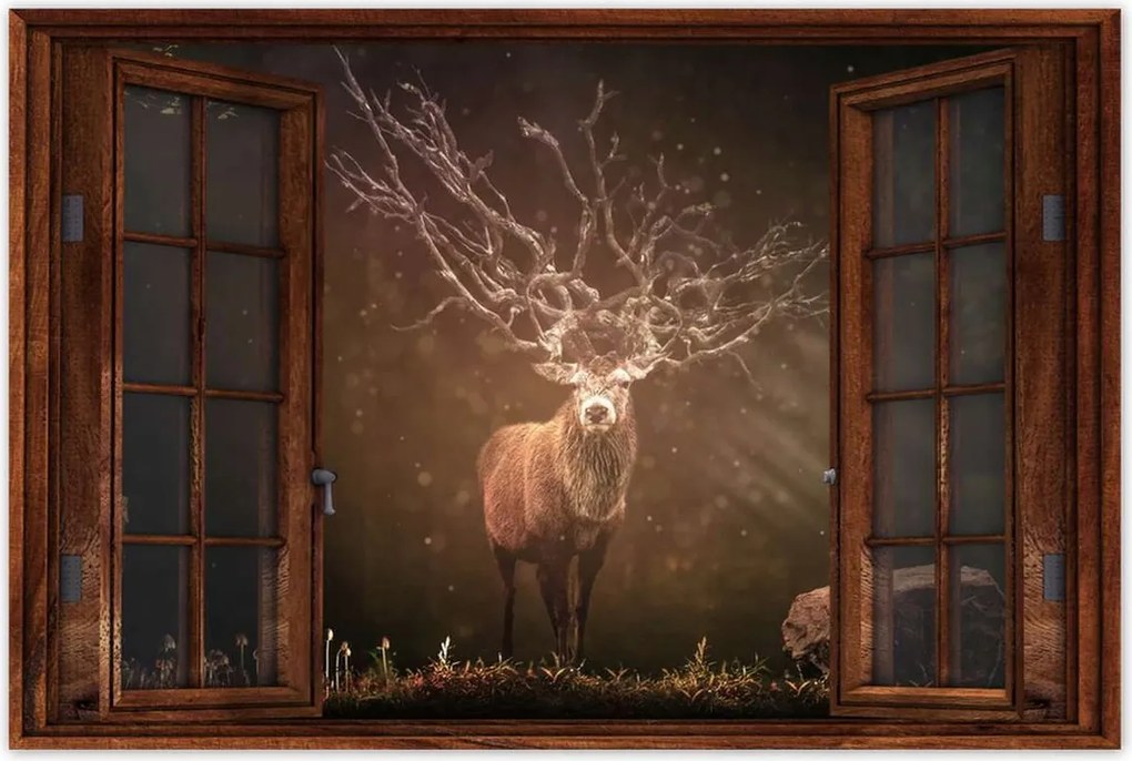 Poszter 60x40 Szarvas felszarvazott