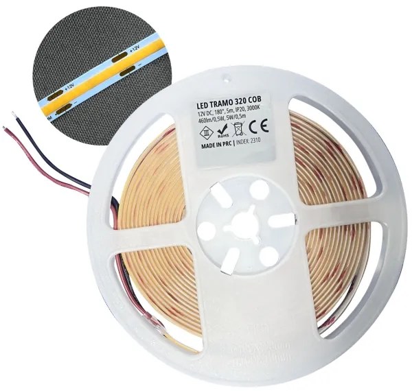 LED szalag 50W 12V 5m 3000K IP65