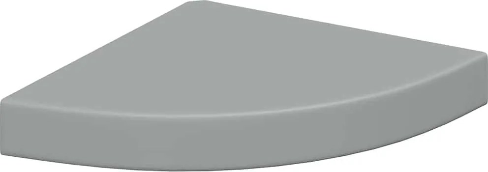 vidaXL szürke MDF lebegő sarokpolc 25 x 25 x 3,8 cm