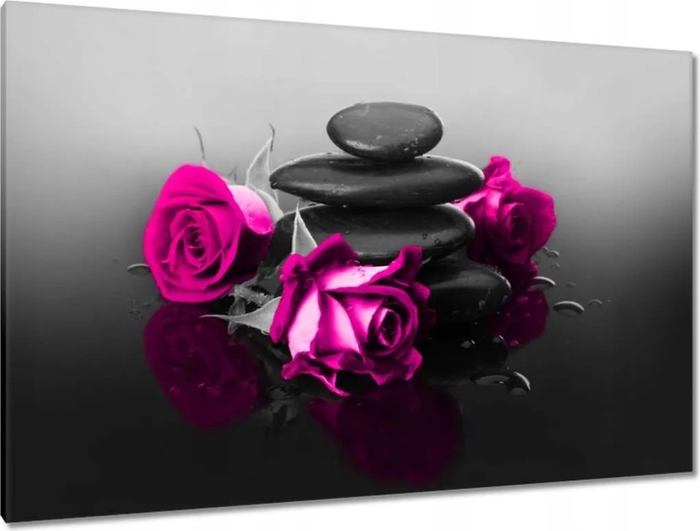 Vászonkép 120x80 Rózsaszín rózsa Spa Wellness