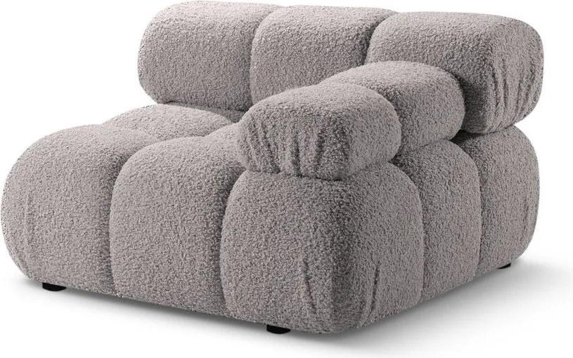 Világosszürke buklé kanapé modul (jobb oldali) Bellis – Micadoni Home