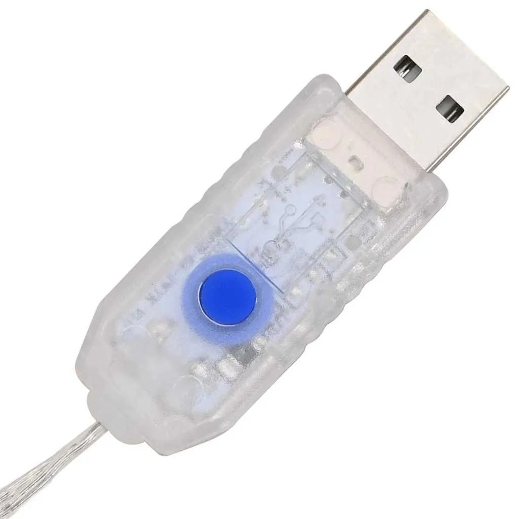 Koszorú 80 LED-del Hideg feher 90 cm Akril