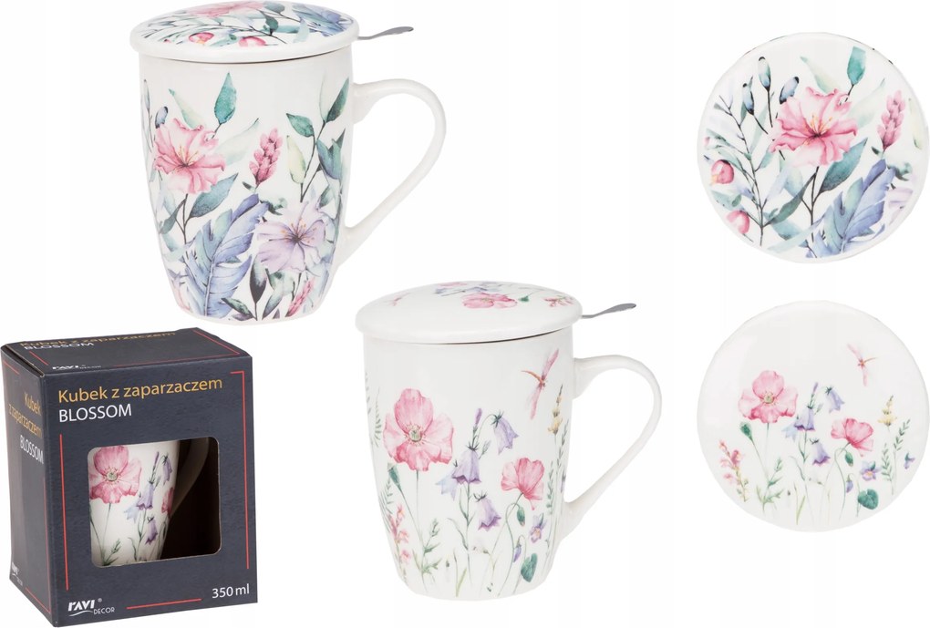 Blossom 350 ml-es porcelán teásbögre New Bone