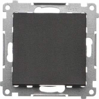 Simon 55 Kapcsoló Egykapcsolós Keresztkapcsoló Piktogram nélkül Fekete matt