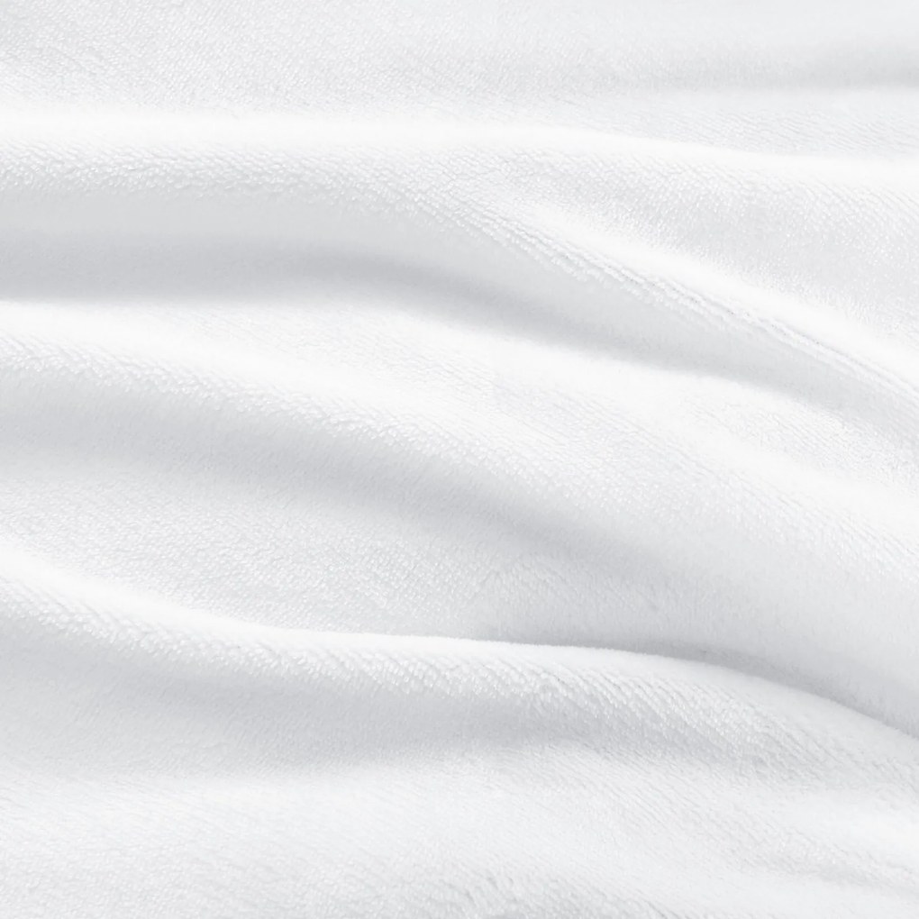 Goldea mikroplüss gumis lepedő deluxe - fehér 160 x 200 cm