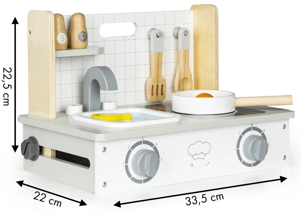 Fa mini konyha kiegészítőkkel