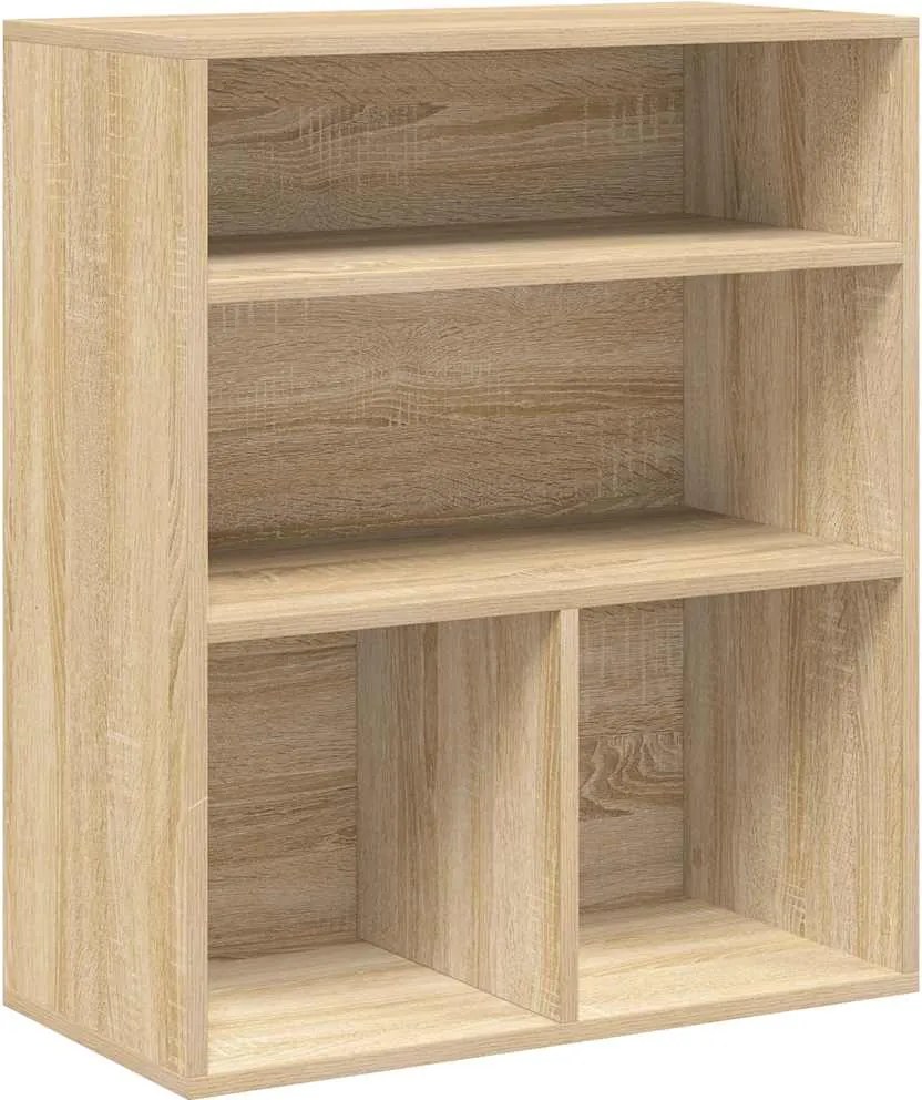 vidaXL könyvszekrény sonoma színű 60x30x71,5 cm szerelt fa