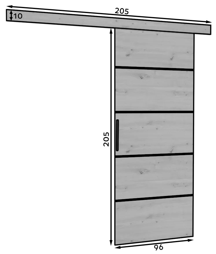 Tolóajtó 96 cm. 1089760