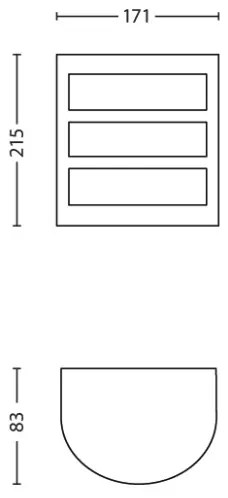 Philips 17323/47/16 - PYTHON kültéri fali lámpatest LED/6W/230V IP44