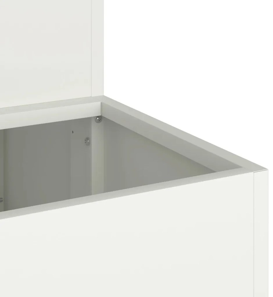 Kertvirágcserép 2-szintes 100x60x45 cm Fehér Acél