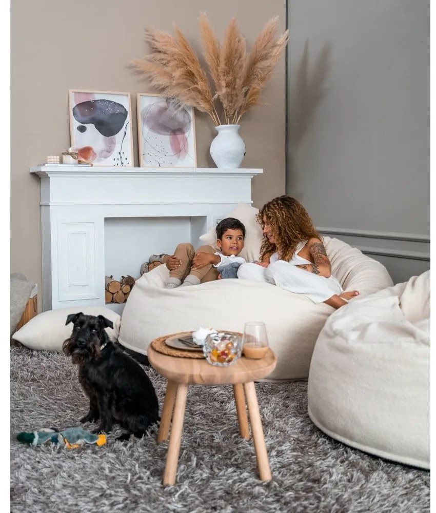 Világosszürke babzsákfotel Om 135 – SLOWDOWN