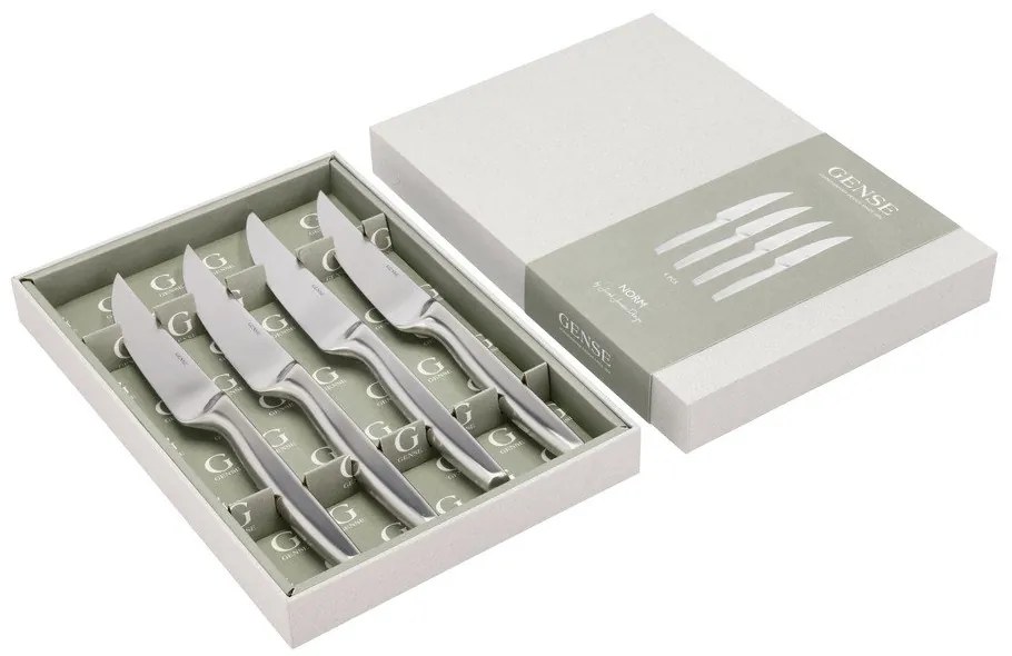 Ezüstszínű rozsdamentes acél evőeszköz készlet 4 db-os Norm – Gense