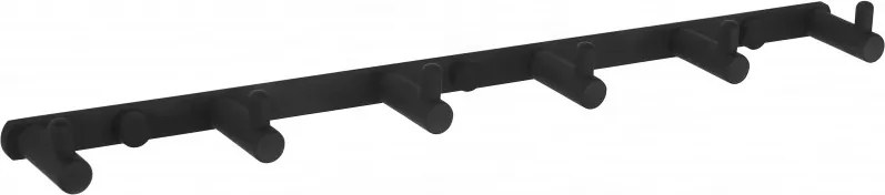 Mexen törölköző akasztó hat kampóval, fekete - 709166-70