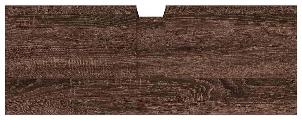 barna tölgy szerelt fa fürdőszobai mosdószekrény 80x30x60 cm
