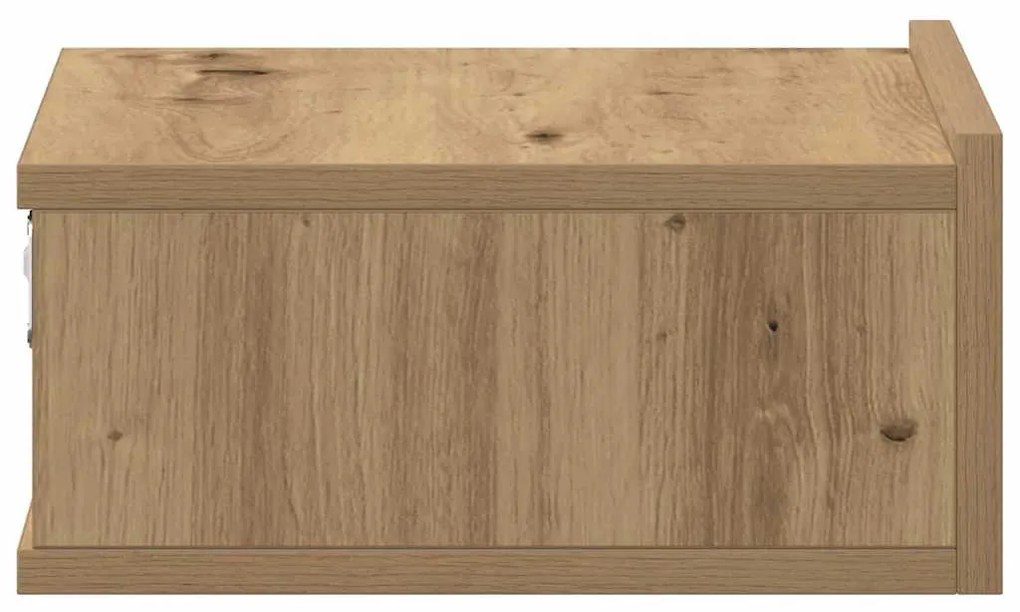 2 db szerelt fa lebegő éjjeliszekrények 40x32x15 cm