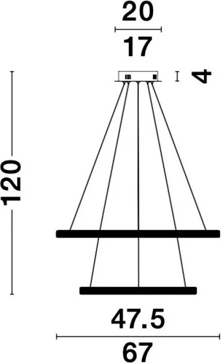 NOVALUCE 9481092 Modern Led Függesztett Lámpa LED IP20