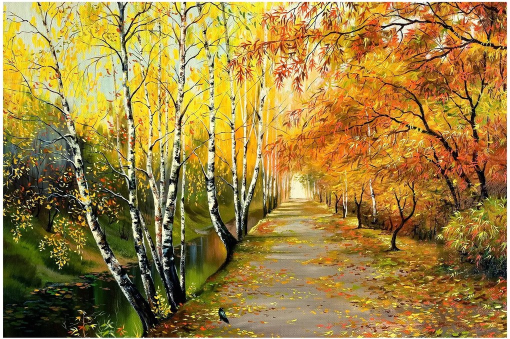 Kép - Egy romantikus sugárút a víz mentén. (90x60 cm)