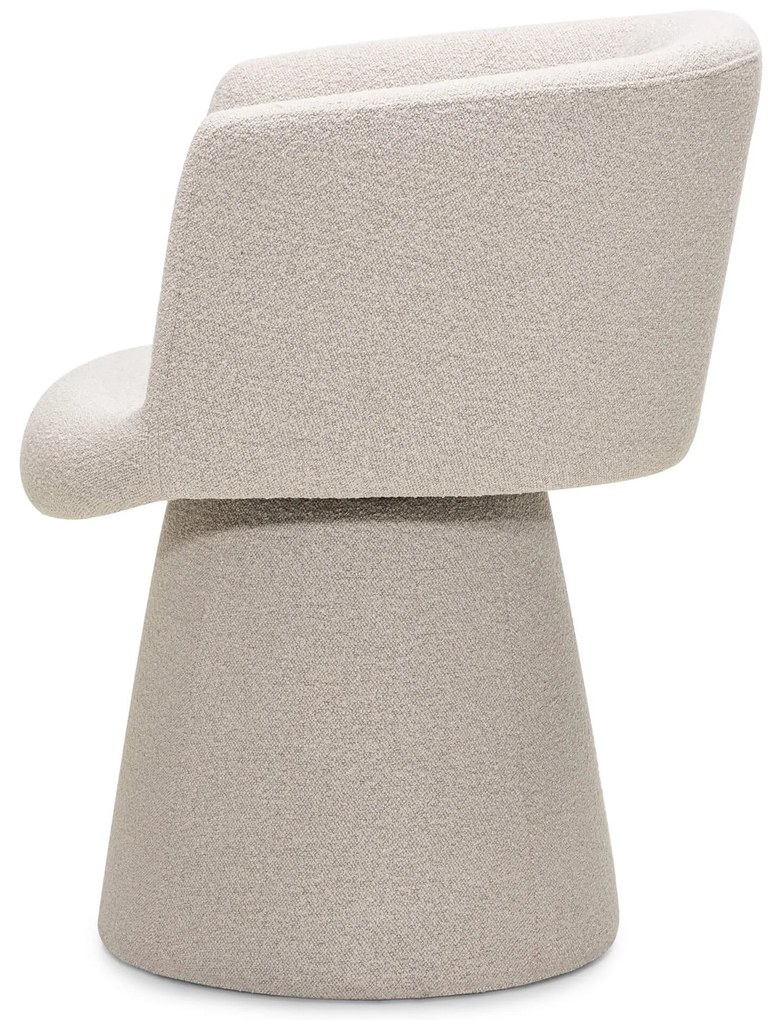 Forgatható design szék YATO, krémszínű