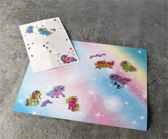 Matrica, fólia, 1 ív, 76x120 mm, AVERY ZWECKFORM, Z-Design No.56063, unikornis (AY56063)