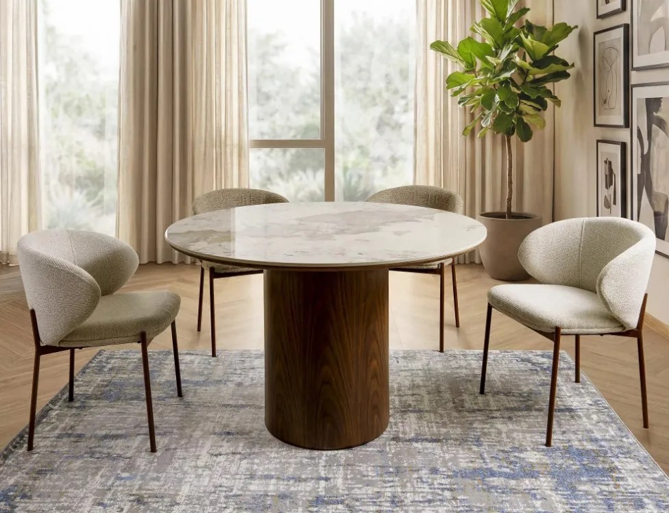 Kioto D étkezőszék világosbézs/dió