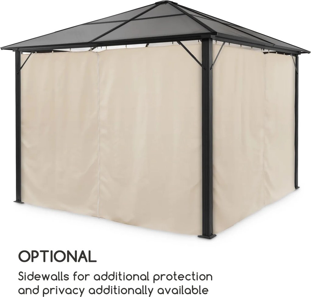 Blumfeldt Pantheon Solid Sky Ambient Solar, pavilon szürke tetővel, 3 × 3 m, polikarbonát, alumínium