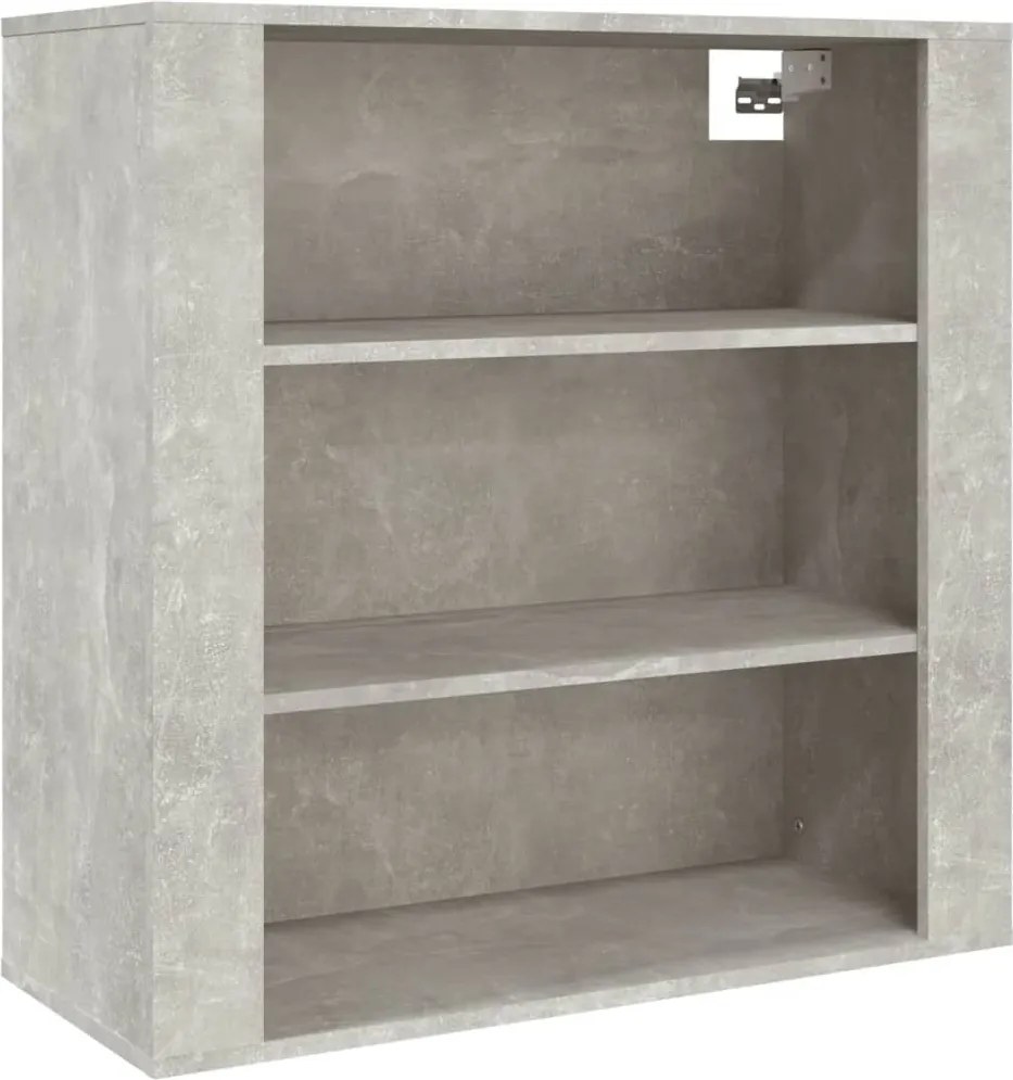 vidaXL betonszürke szerelt fa faliszekrény 80 x 313 x 80 cm