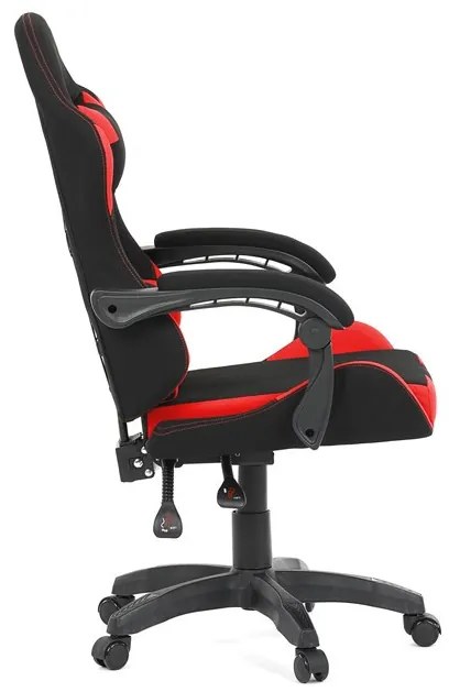 Fekete Szövet Gamer Szék, Szinkron Mechanikával. KA-R209 RED