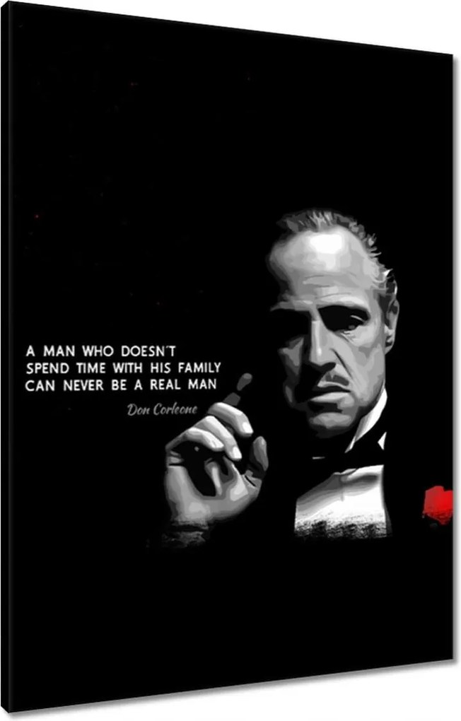 Vászonkép 60x80 Keresztapa Idézet