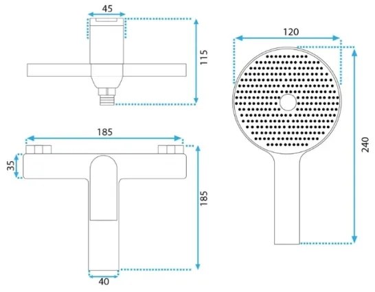 REA-B2707 - AVALON kádgarnitúra, csiszolt arany