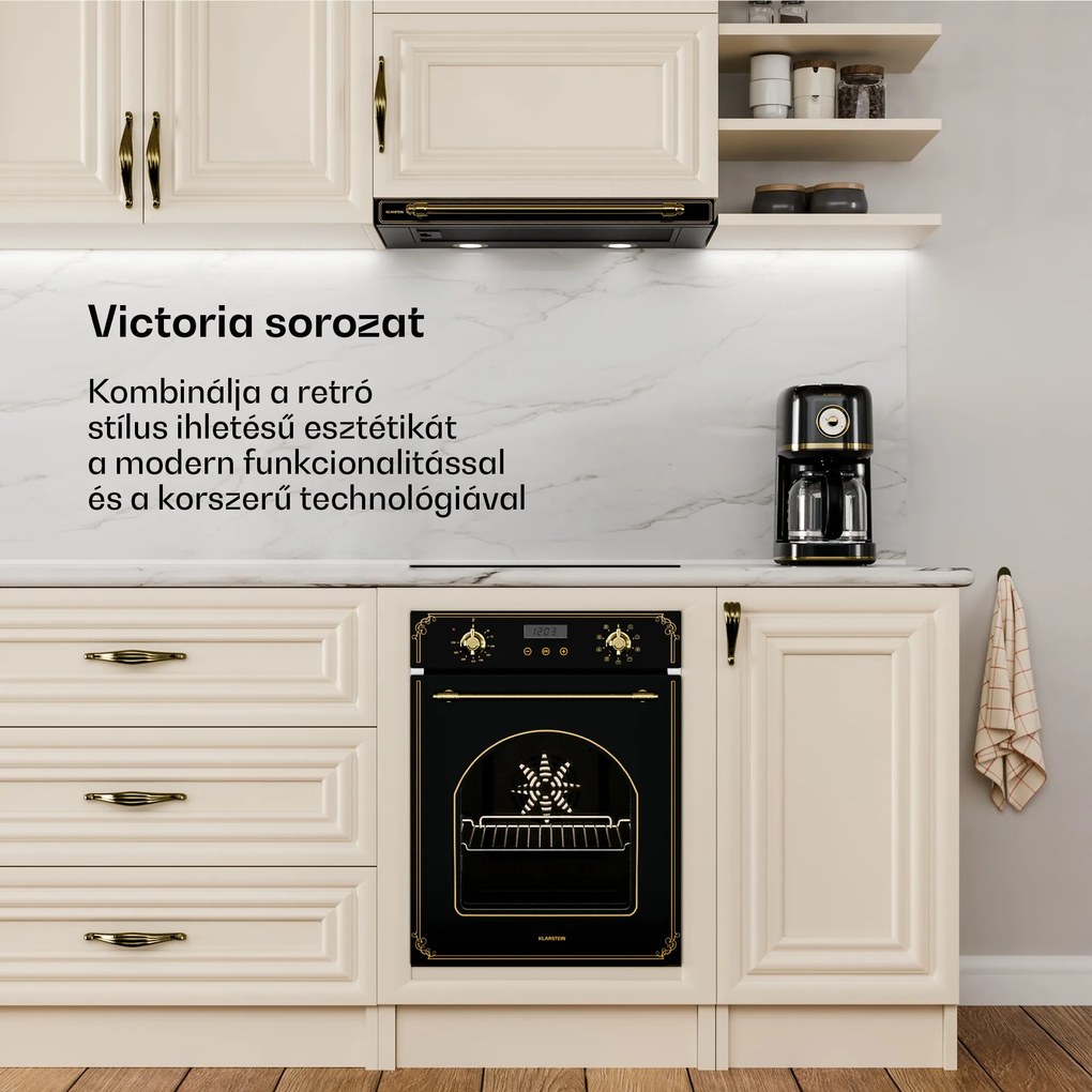 Klarstein Victoria kihúzható páraelszívó, elegáns, retro stílusú, időtlen EEC A++ 60cm, 358,54 m³/h