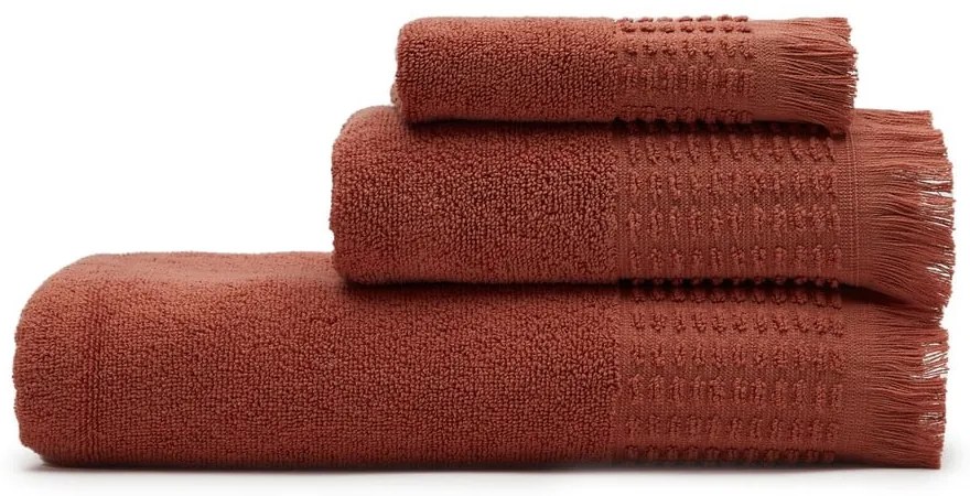 Téglavörös pamut törölköző 50x90 cm Veta – Kave Home