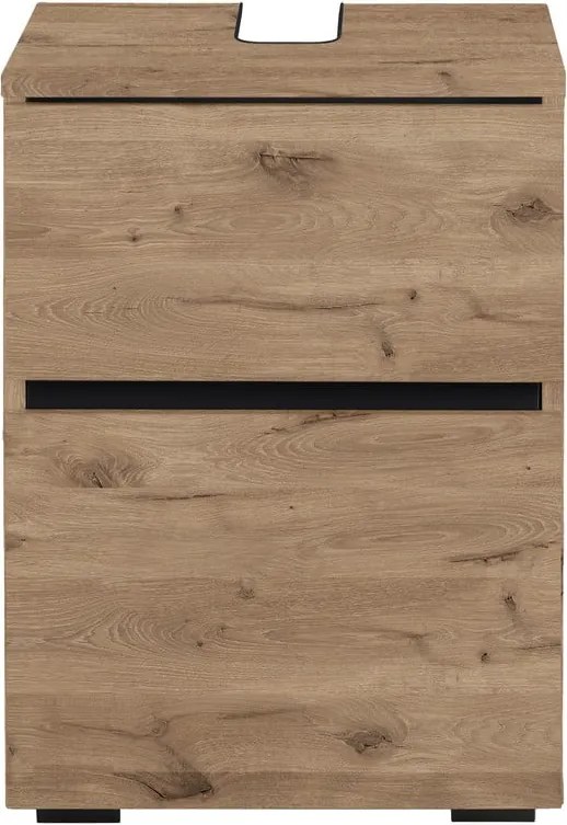 Natúr színű mosdó alatti szekrény tölgyfa dekorral 40x55 cm Wisla – Støraa