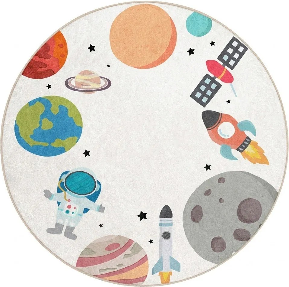 Mosható gyerek játszószőnyeg ø150 cm Space Trip – Mila Home